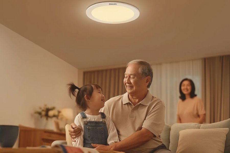 Đèn LED âm trần Philips Eridani DL190B 9W thân thiện với thị giác con người
