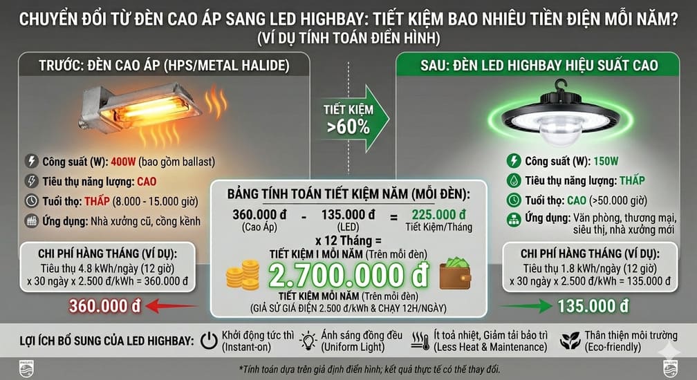 chuyen doi sang den led high bay