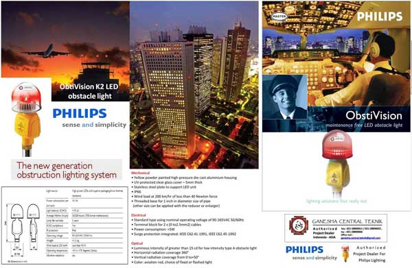 Ứng dụng đèn báo không XGP 500 Philips